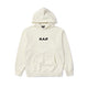 Off-white hooded sweatshirt.
